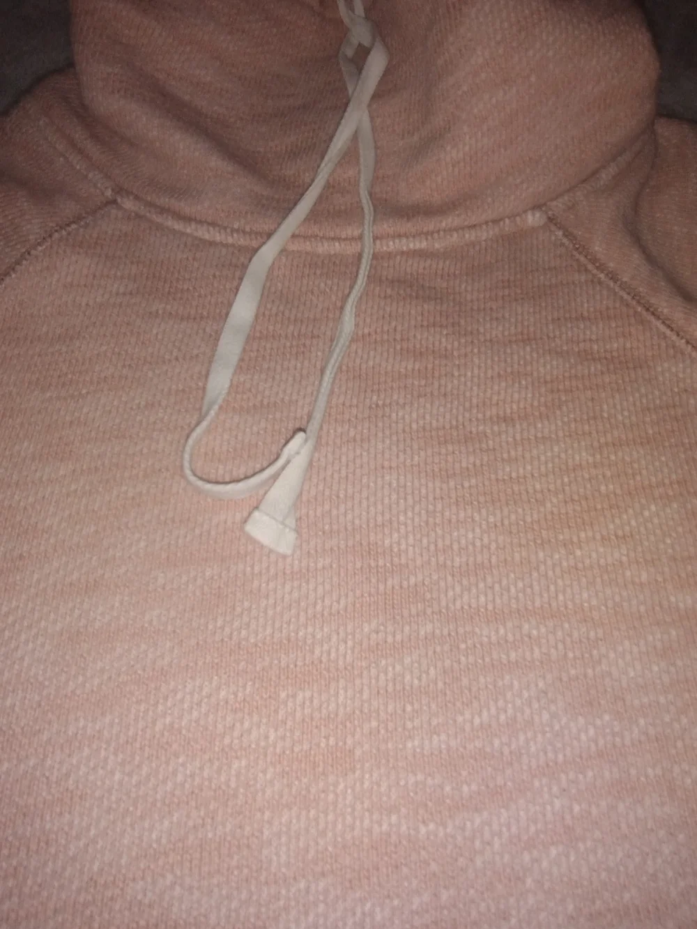 J. Crew Pink Marled Funnel Neck Sweatshirt Tunic Lounge Hoodie Pocket